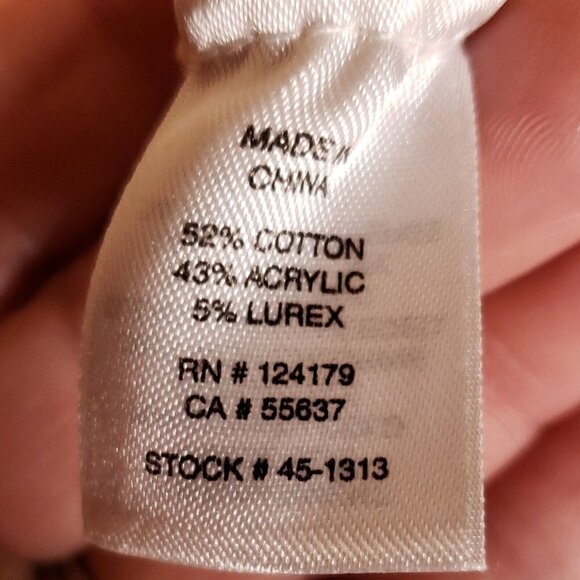 Johnston & Murphy Womens Wide Neck Peach Pink Textured Open Knit Sweater Medium - Picture 6 of 6